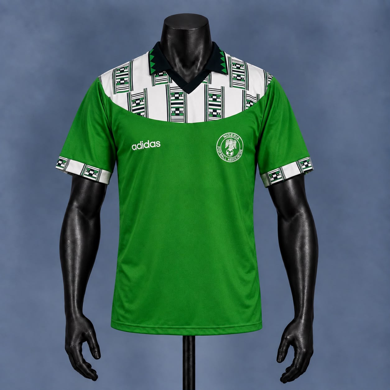 Adidas Nigeria Super Eagles 1994 Home Jersey – Iconic Green Geometric Retro Kit