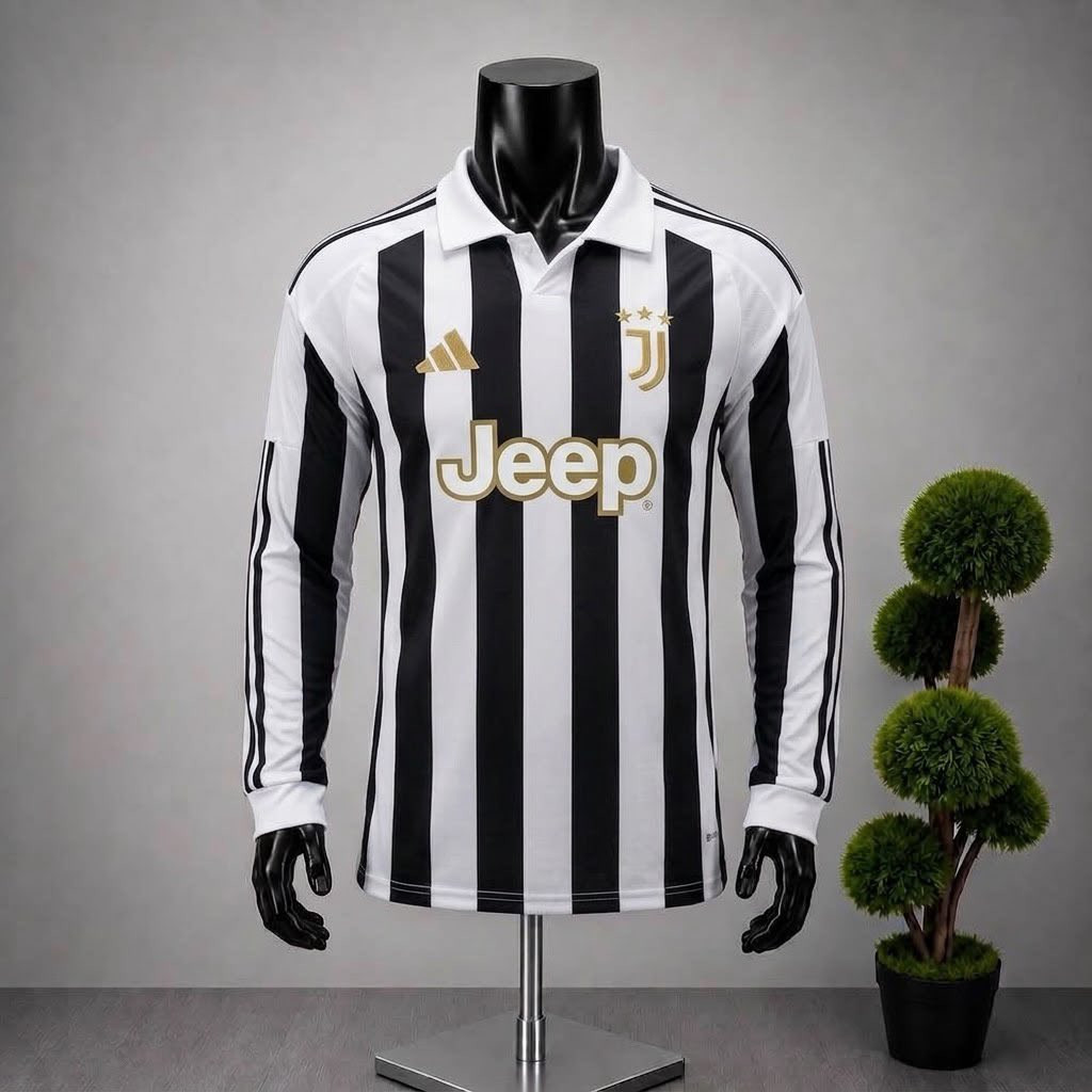 Juventus Black & White Long Sleeve Jersey